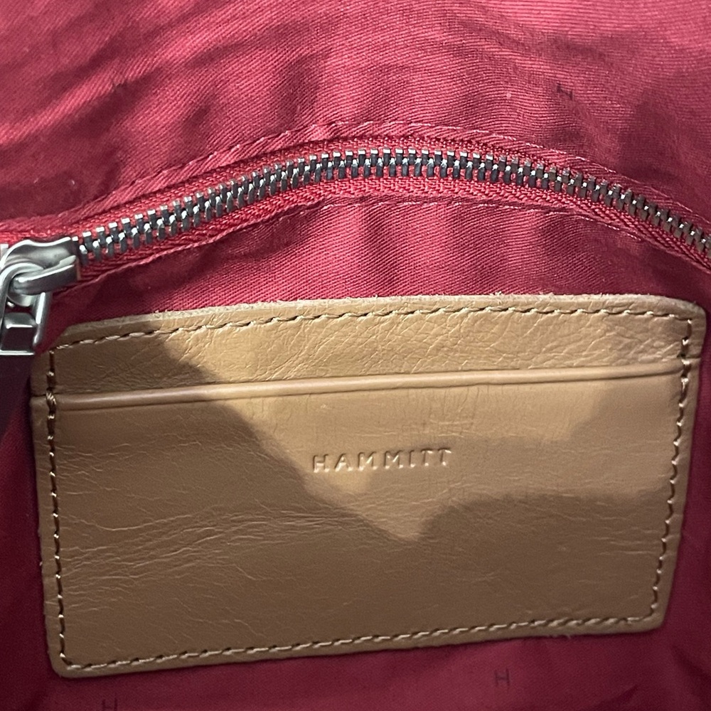 Hammitt Tan Leather Crossbody Shoulder Bag with Silver Hardware - Picture 9 of 10
